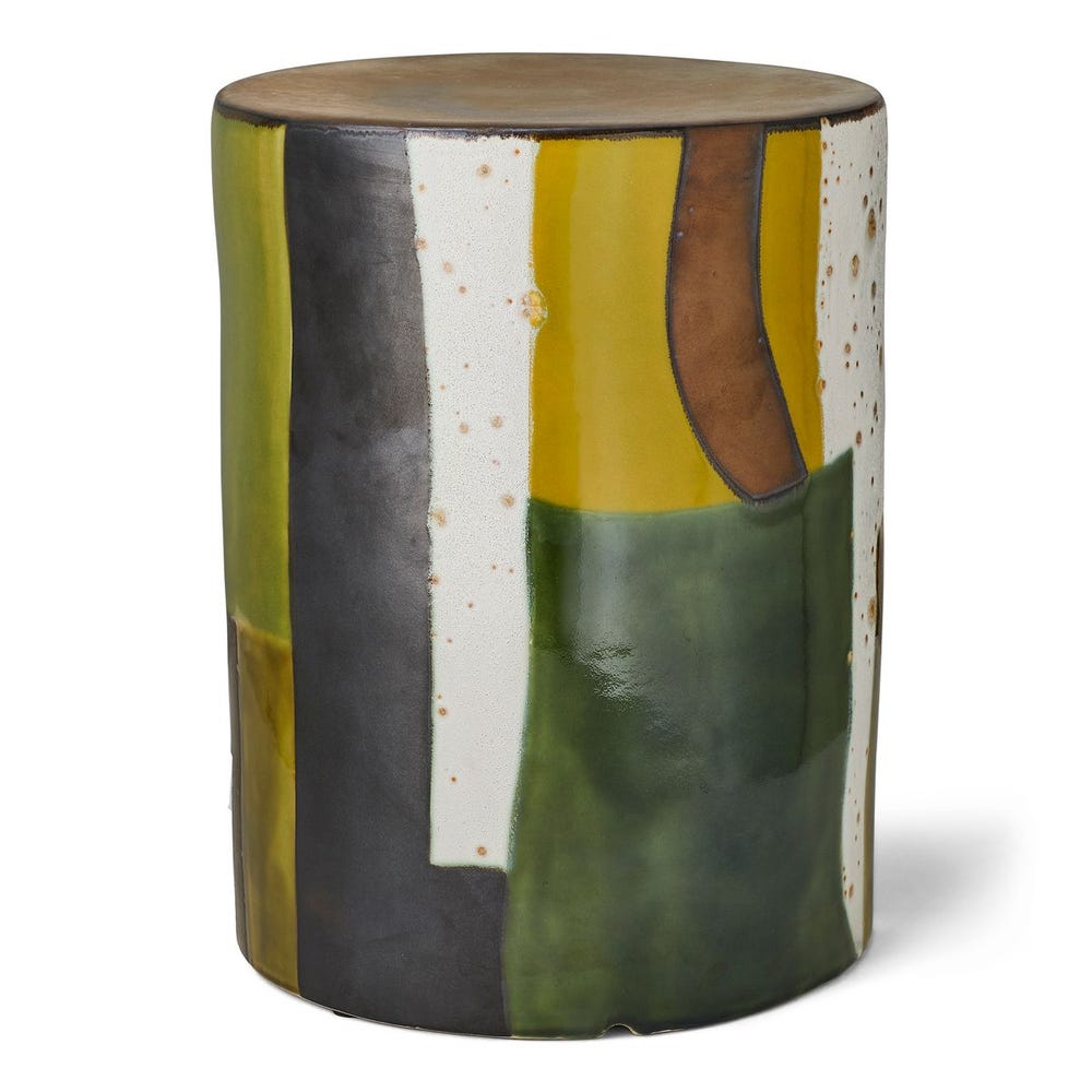 Graph Garden Stool - Green