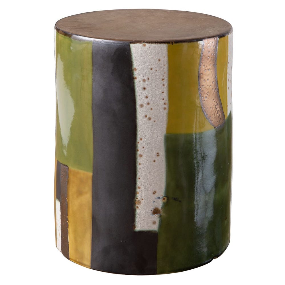 Graph Garden Stool - Green