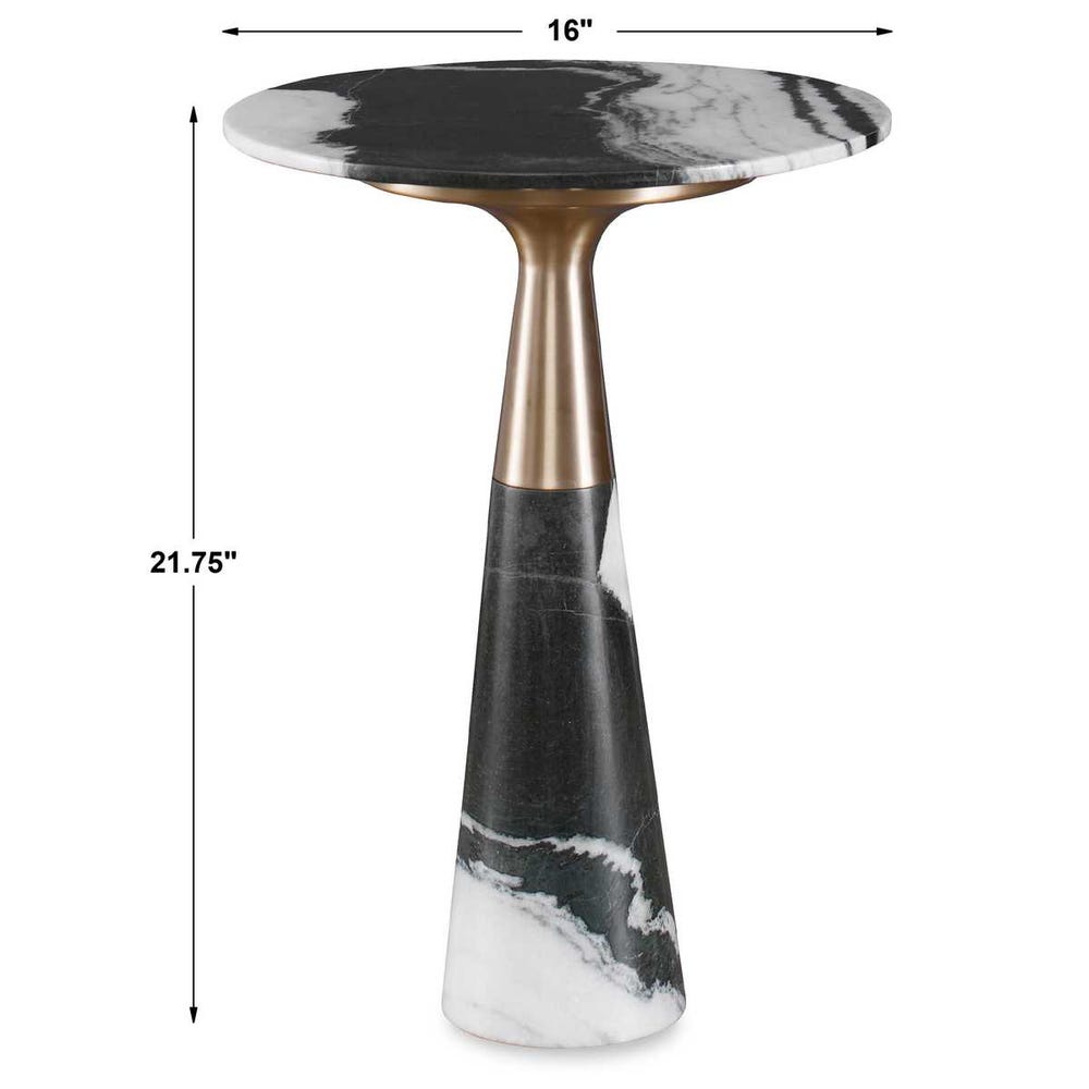 Pier Accent Table - Panda Marble