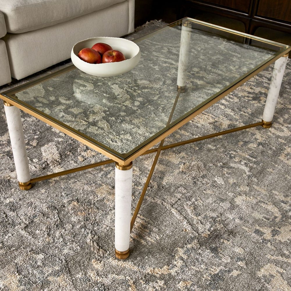 White Pillar Coffee Table