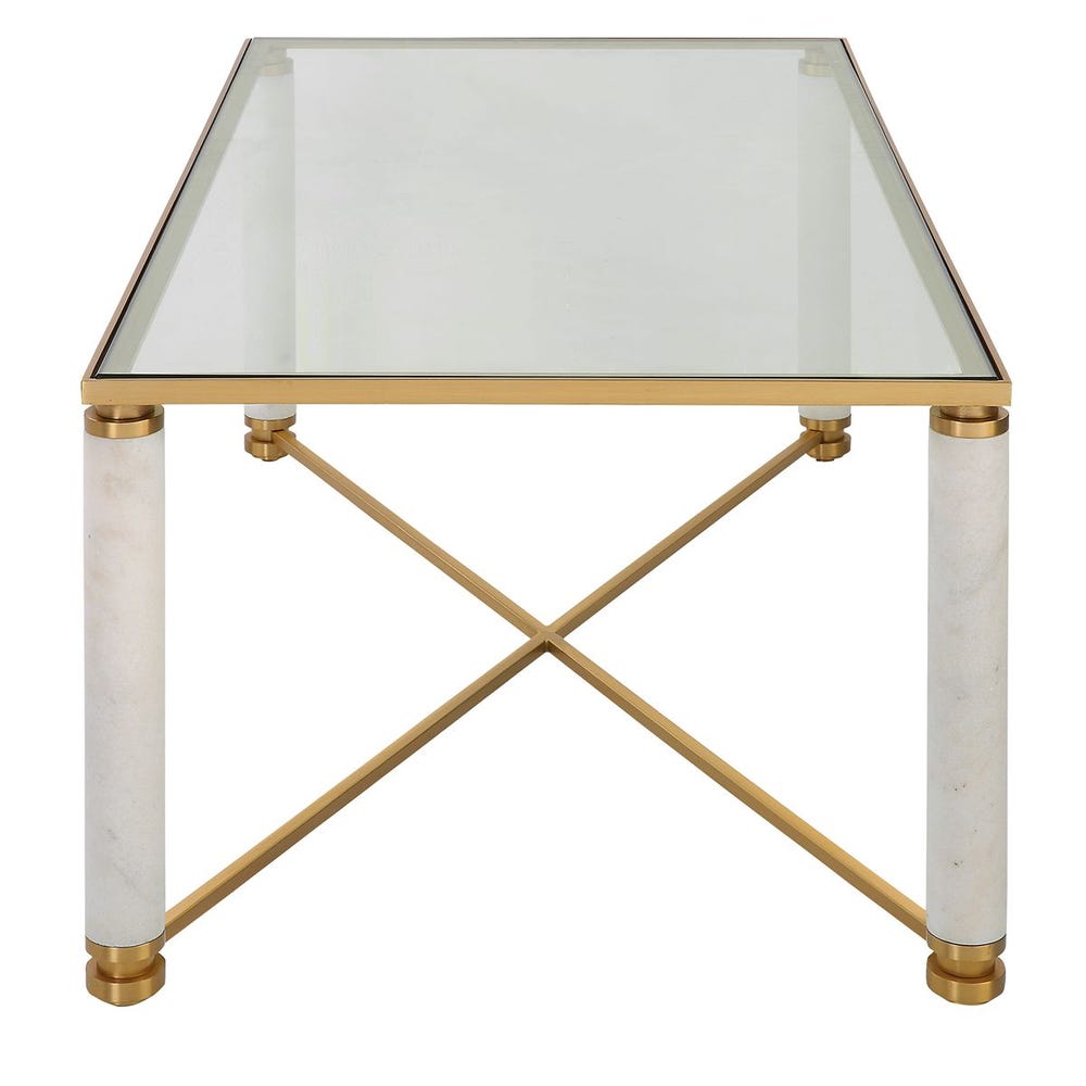 White Pillar Coffee Table