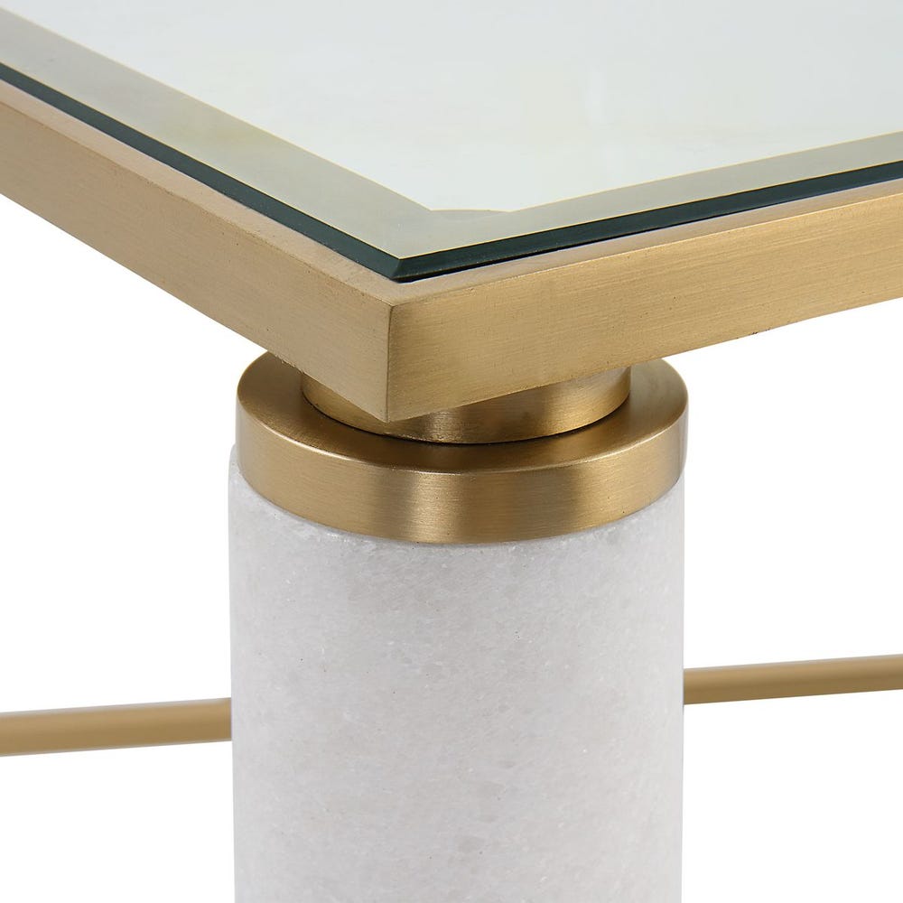White Pillar Coffee Table