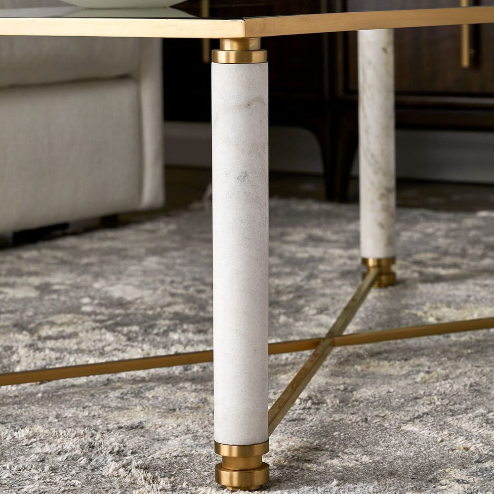 White Pillar Coffee Table