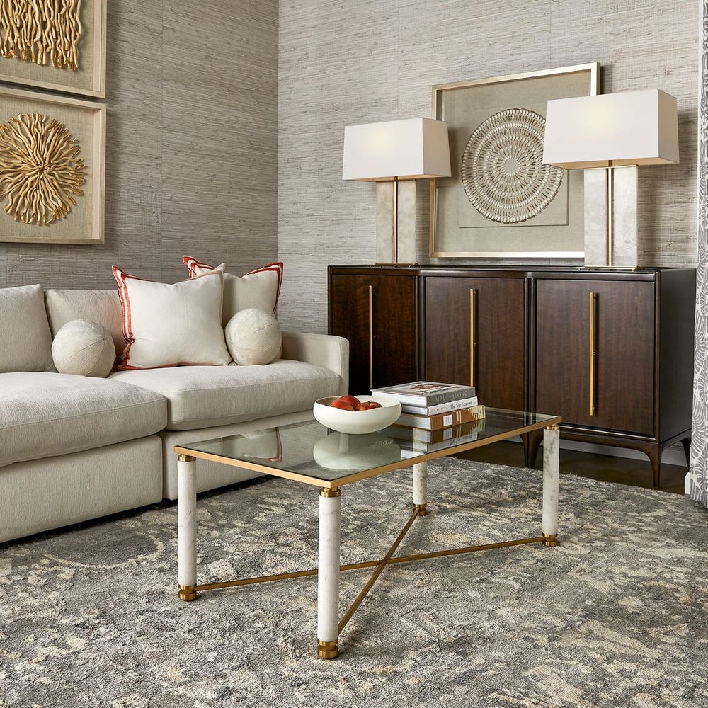 White Pillar Coffee Table