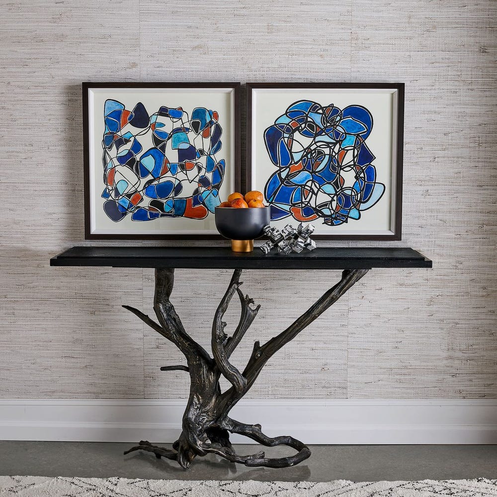 Big Sur Console Table - Bronze/Black, 2 Cartons
