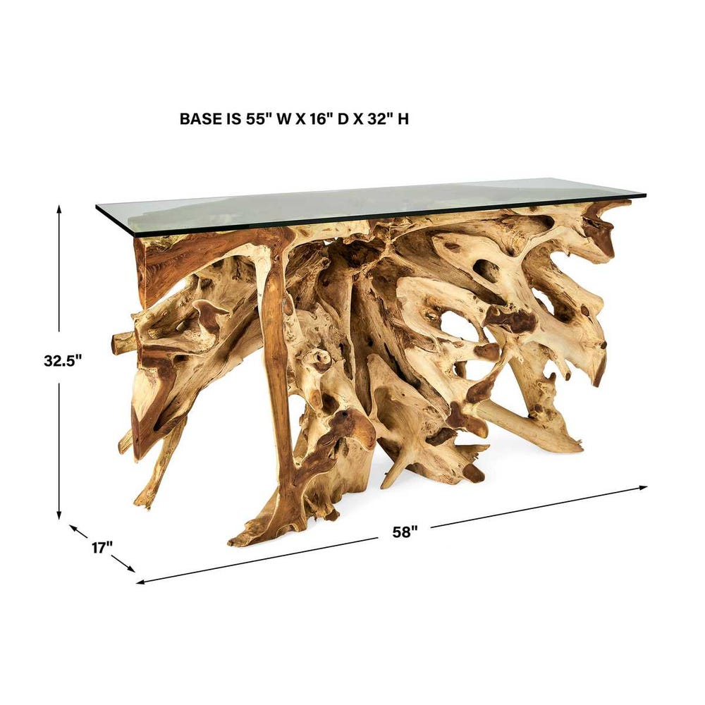Center Root Console Table - 58x17, 2 Cartons