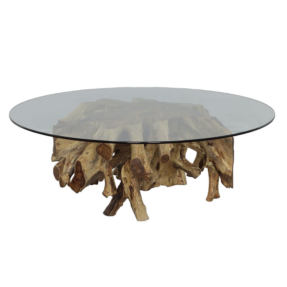 Center Root Coffee Table - Round, 56 Glass 2 CARTONS