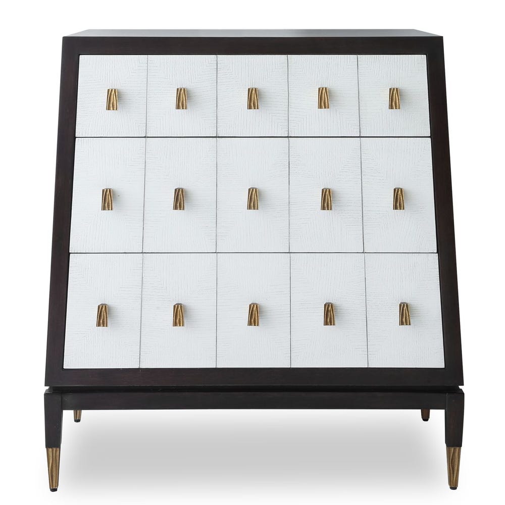 Pyramid Chest - Walnut/White