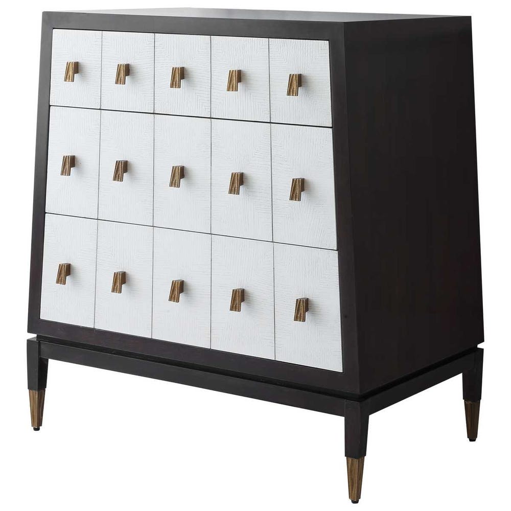 Pyramid Chest - Walnut/White