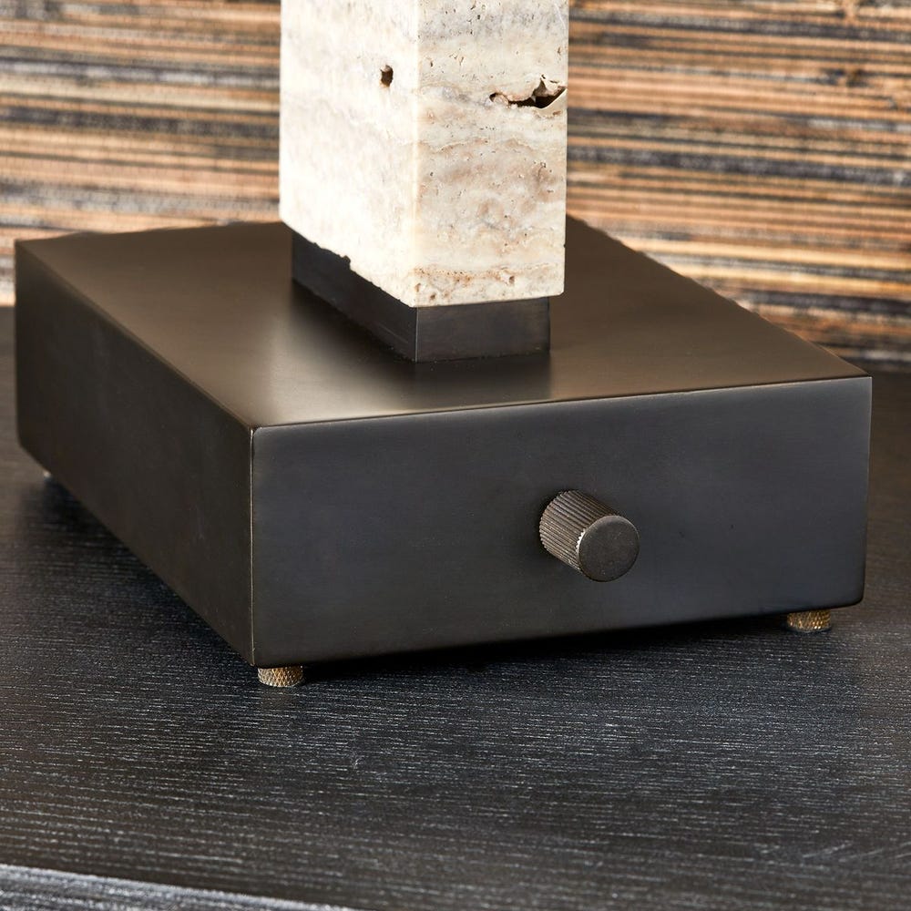 Spire Buffet Lamp - Rustic Gray Stone/Bronze