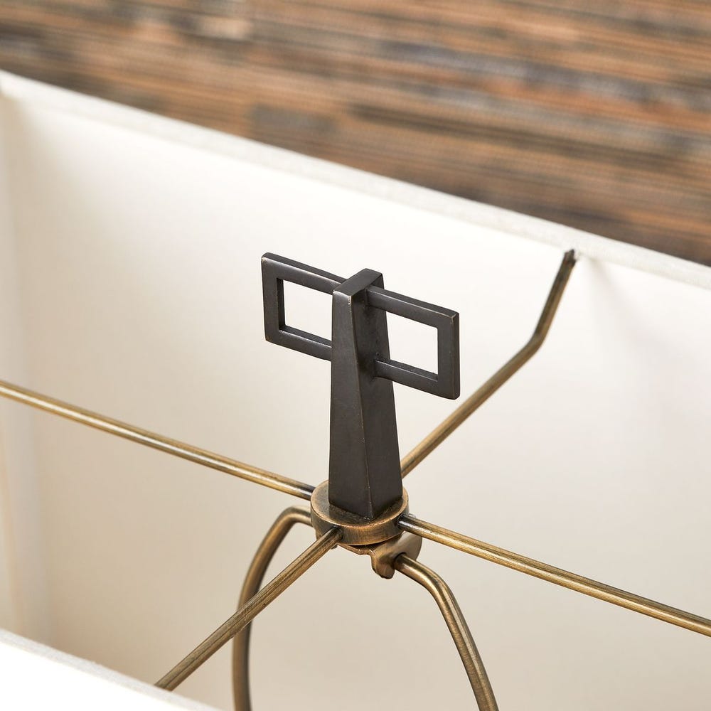 Spire Buffet Lamp - Rustic Gray Stone/Bronze