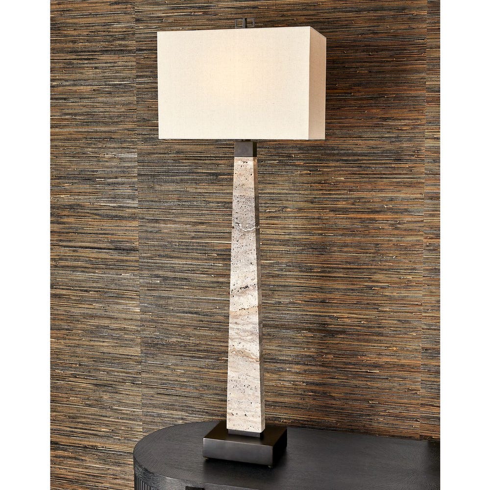 Spire Buffet Lamp - Rustic Gray Stone/Bronze