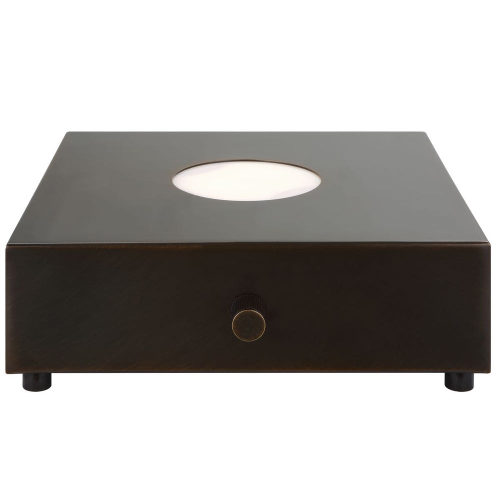 Lighted Plateau Lamp - Square Bronze