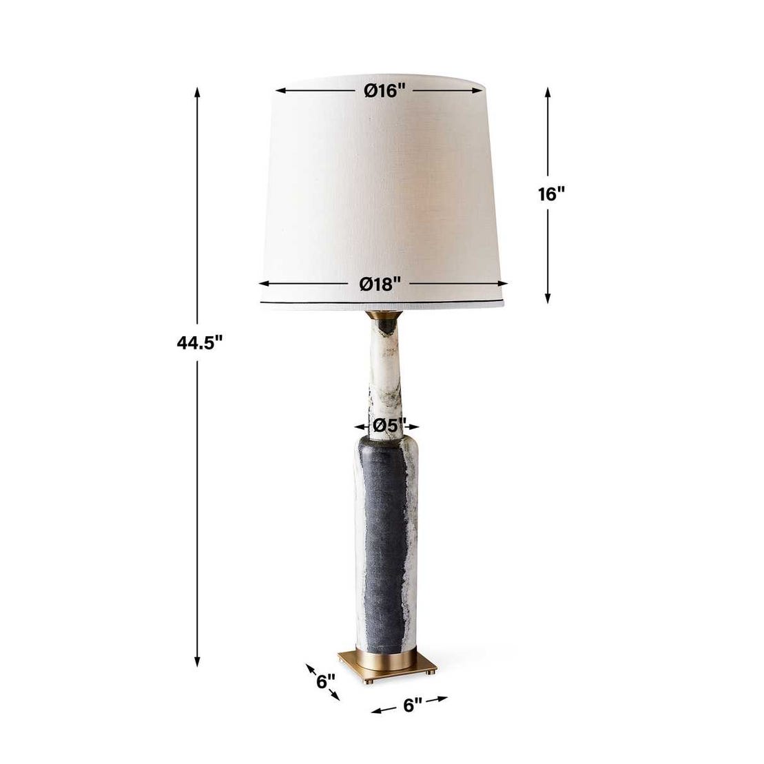 Statuesque Table Lamp - Panda Marble