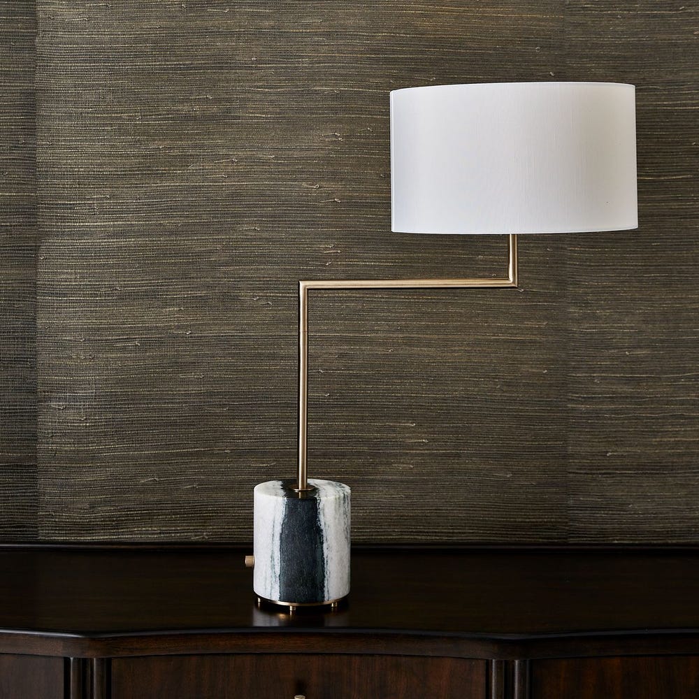 Pivot Table Lamp - Panda Marble/Brass