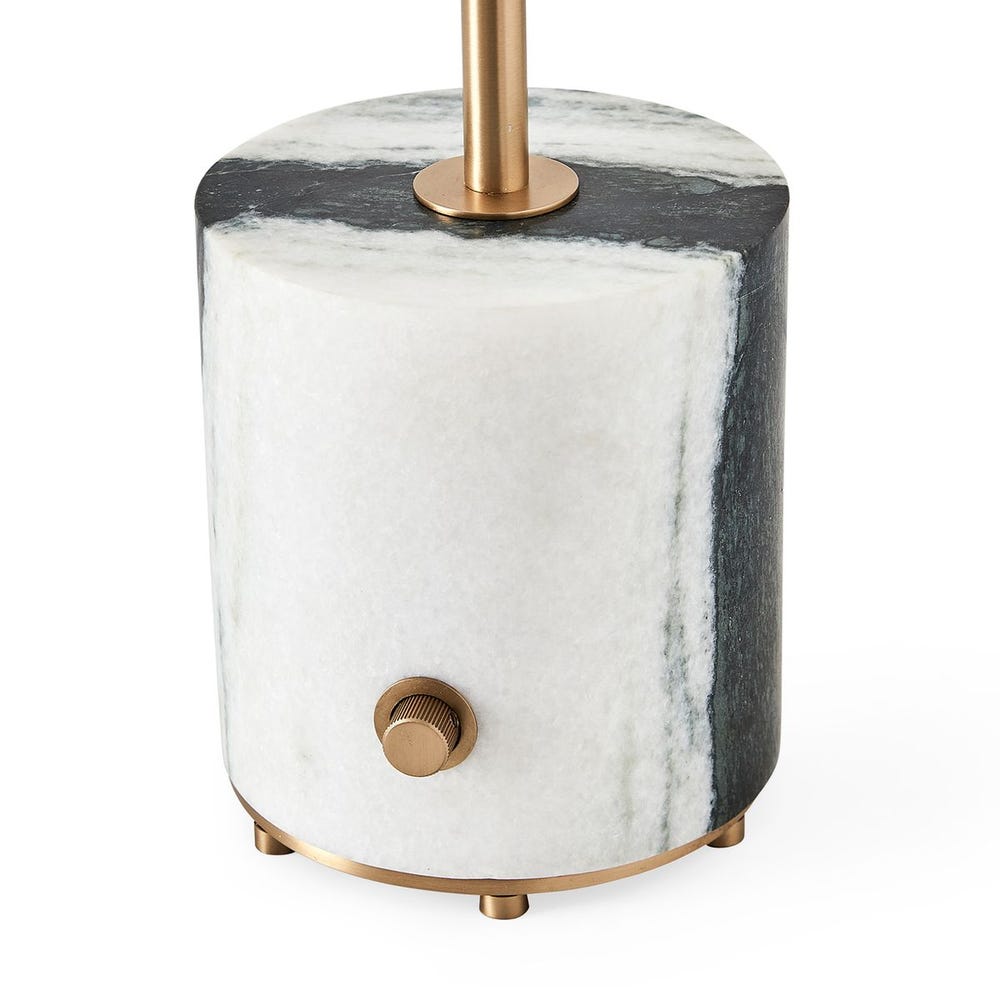 Pivot Table Lamp - Panda Marble/Brass