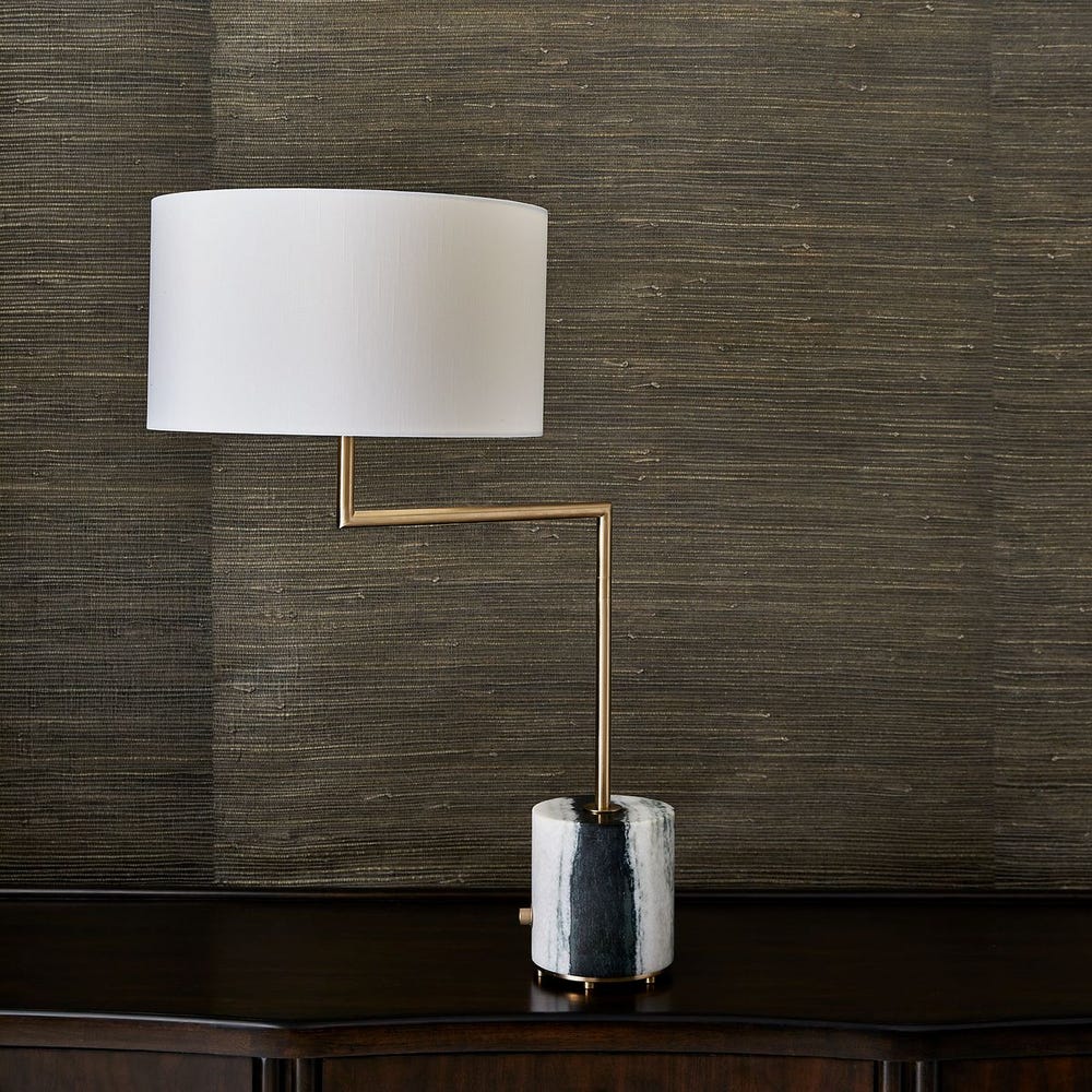 Pivot Table Lamp - Panda Marble/Brass