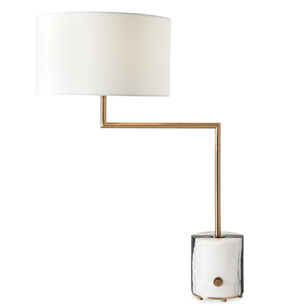 Pivot Table Lamp - Panda Marble/Brass