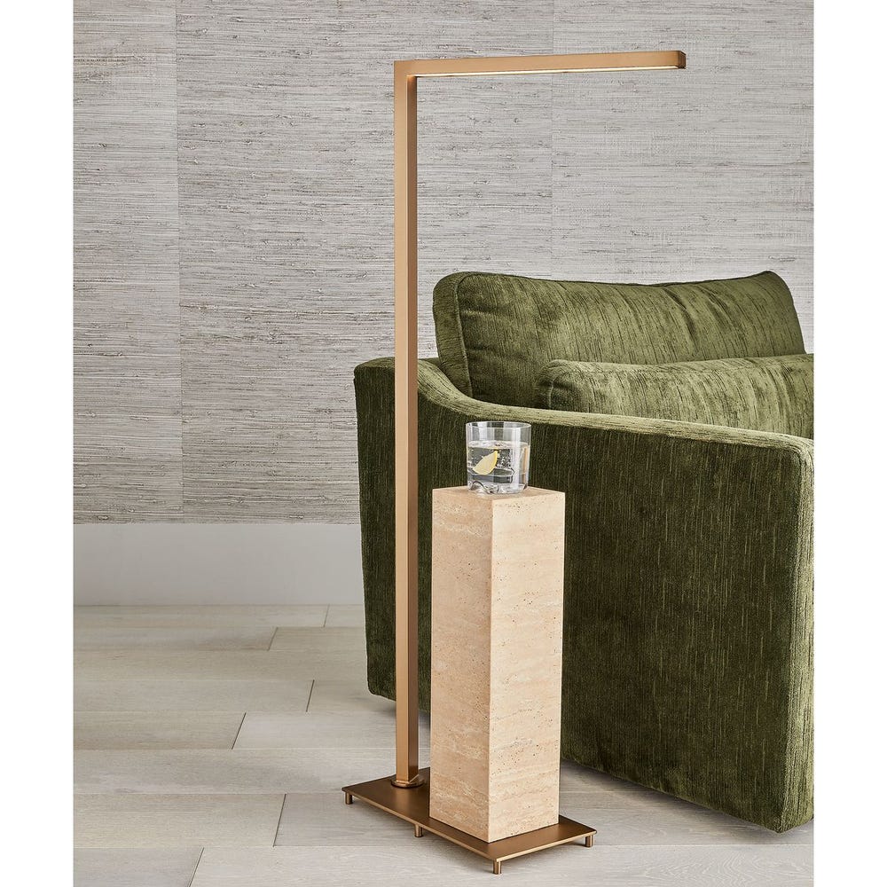 Illume Drink Stand - Travertine/Brass