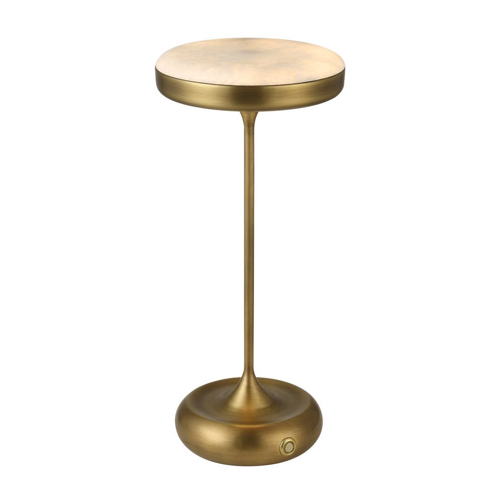 Flat Top Rechargeable Mini Lamp - Brass