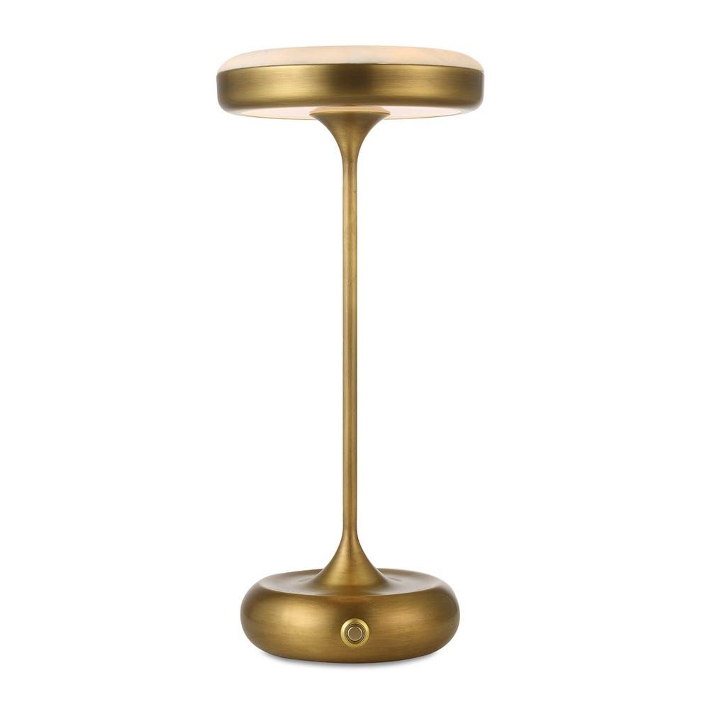 Flat Top Rechargeable Mini Lamp - Brass