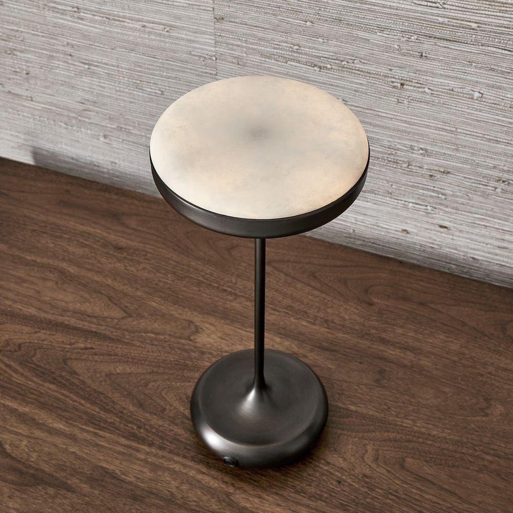 Flat Top Rechargeable Mini Lamp - Bronze