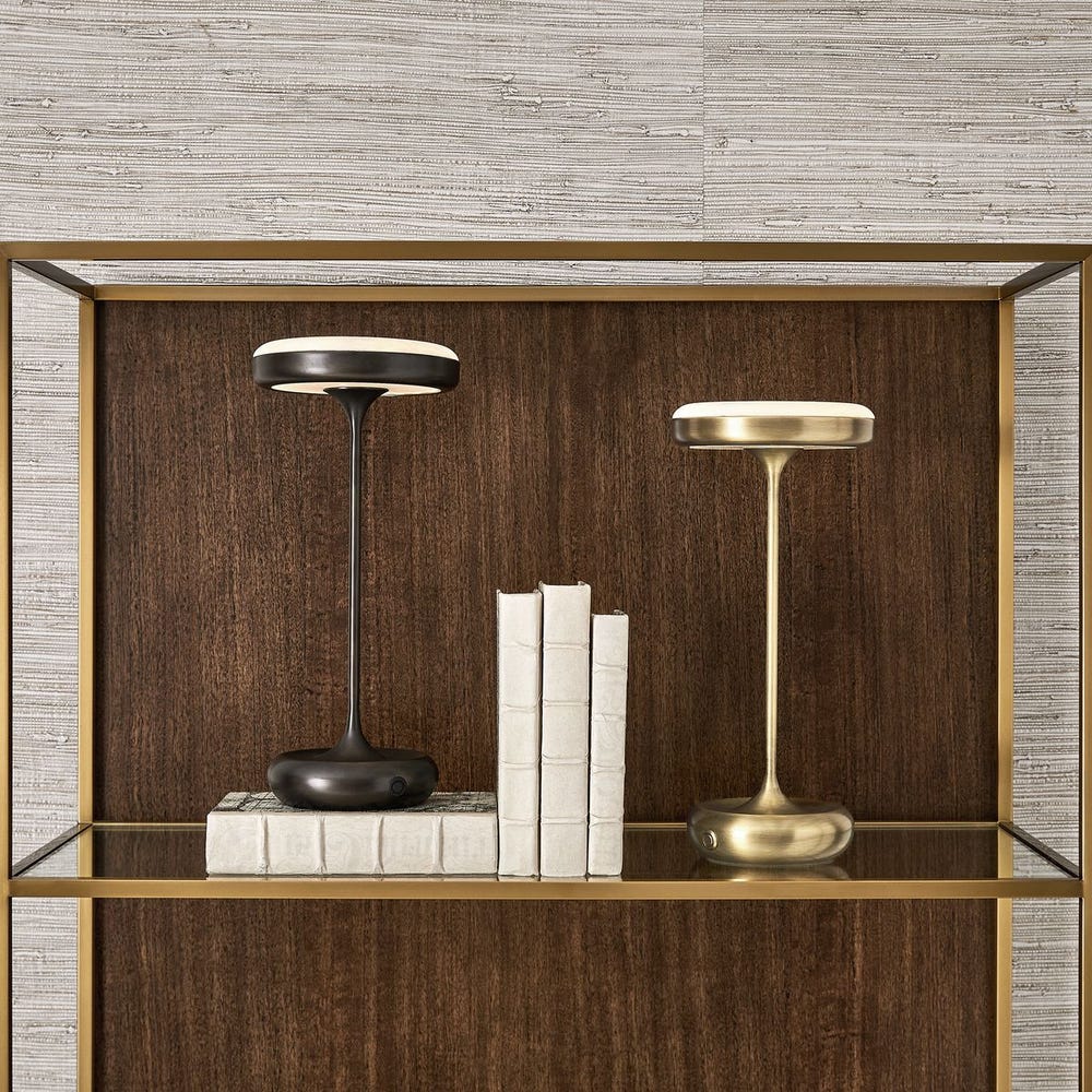 Flat Top Rechargeable Mini Lamp - Bronze