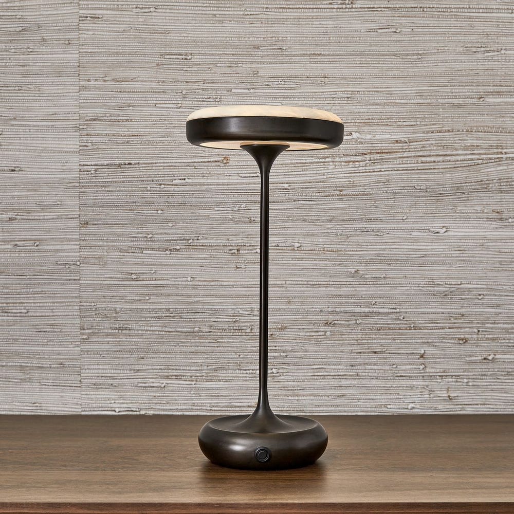 Flat Top Rechargeable Mini Lamp - Bronze