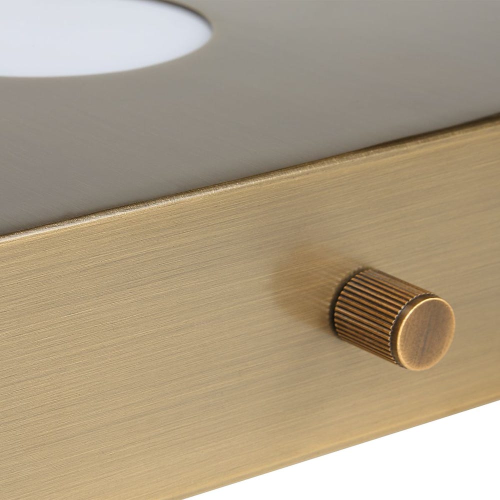 Lighted Plateau Lamp - Square Brass