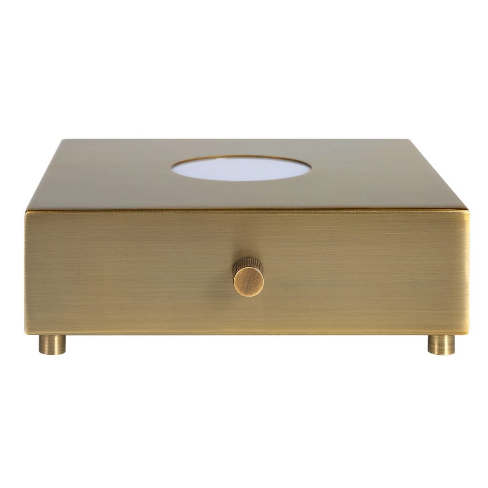 Lighted Plateau Lamp - Square Brass