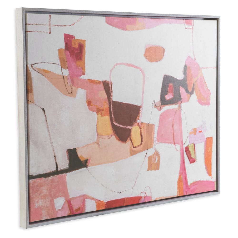 She Came For The View Framed Canvas