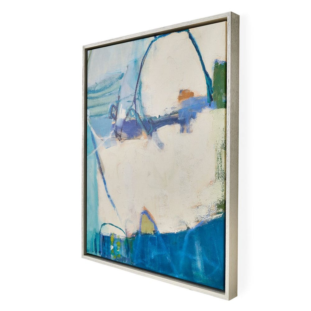 Cool Outlook Framed Canvases, S/4