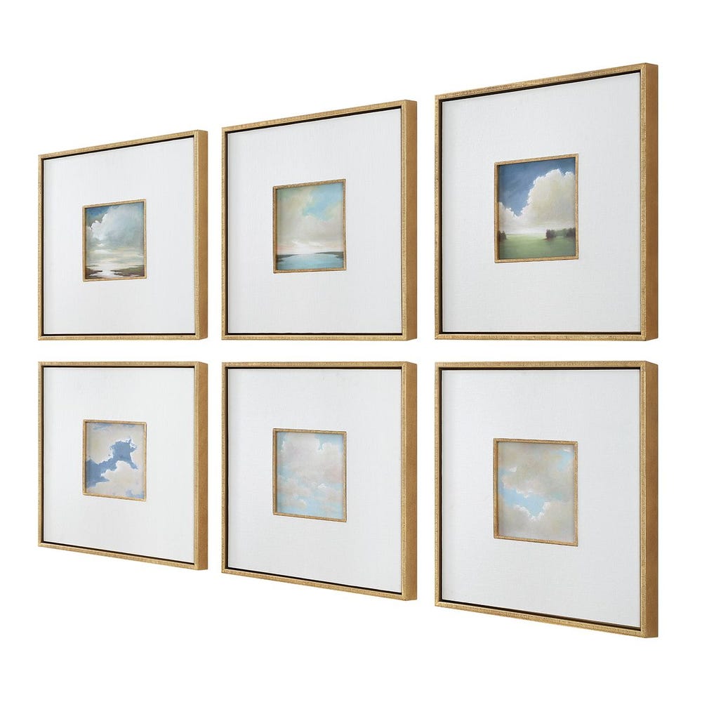 Cumulation Framed Canvases, S/6