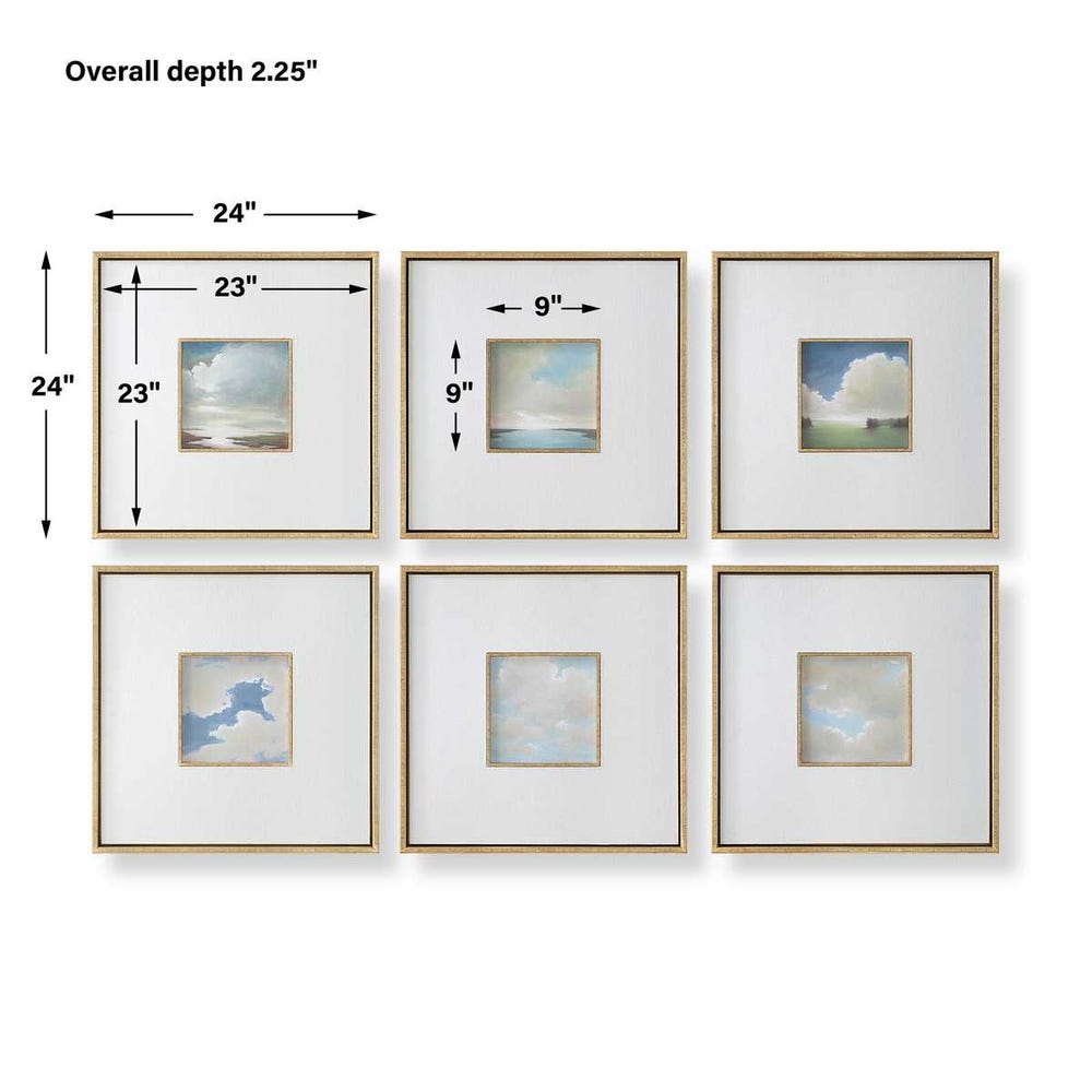 Cumulation Framed Canvases, S/6