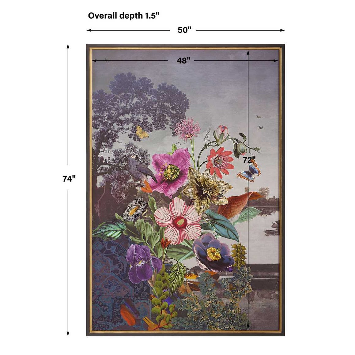 Serene Garden Fantasy Framed Print