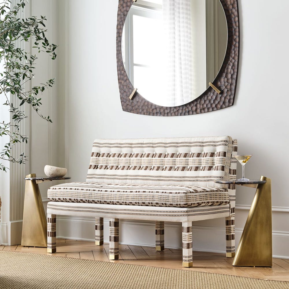 Strum Accent Table - Arabescato Marble
