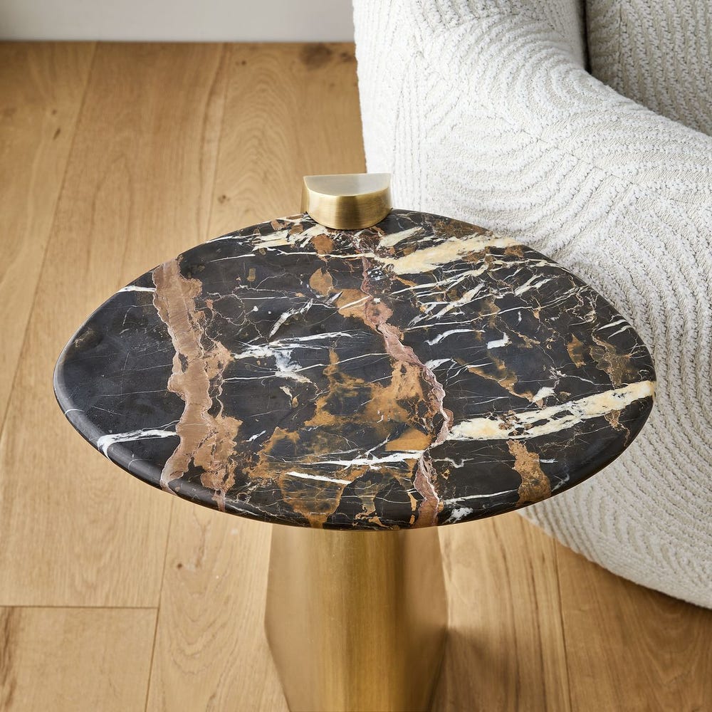 Strum Accent Table - Michelangelo Marble