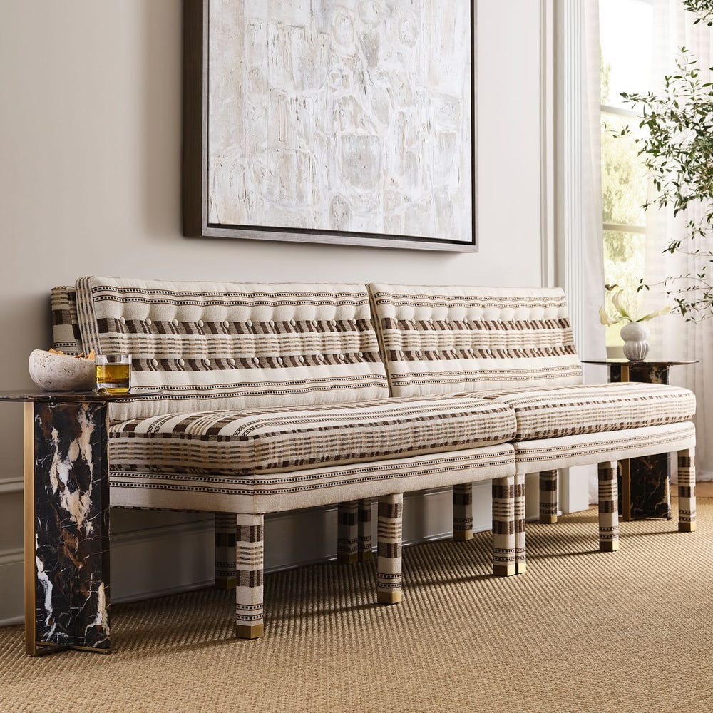 Joist Accent Table - Michelangelo Marble