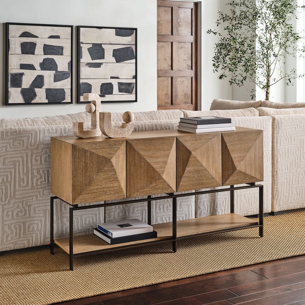 Trapezoid 4 Door Cabinet