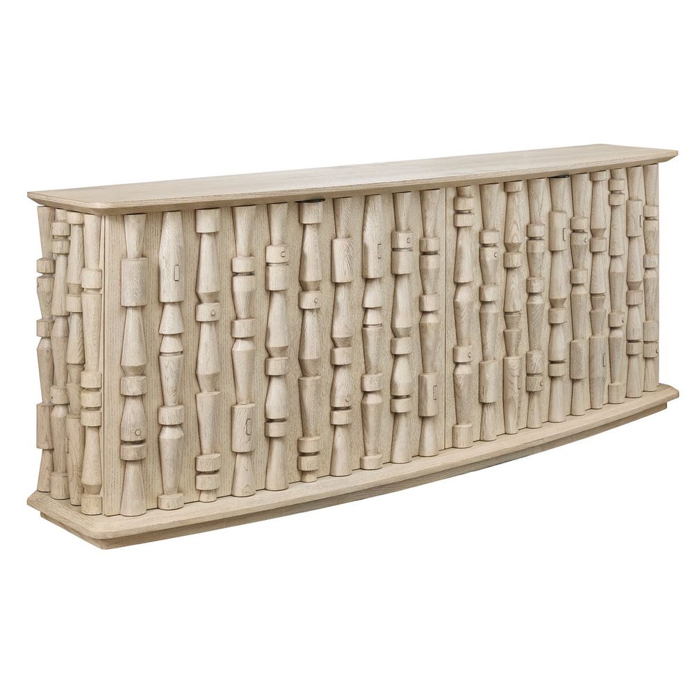 Spindle 4 Door Cabinet