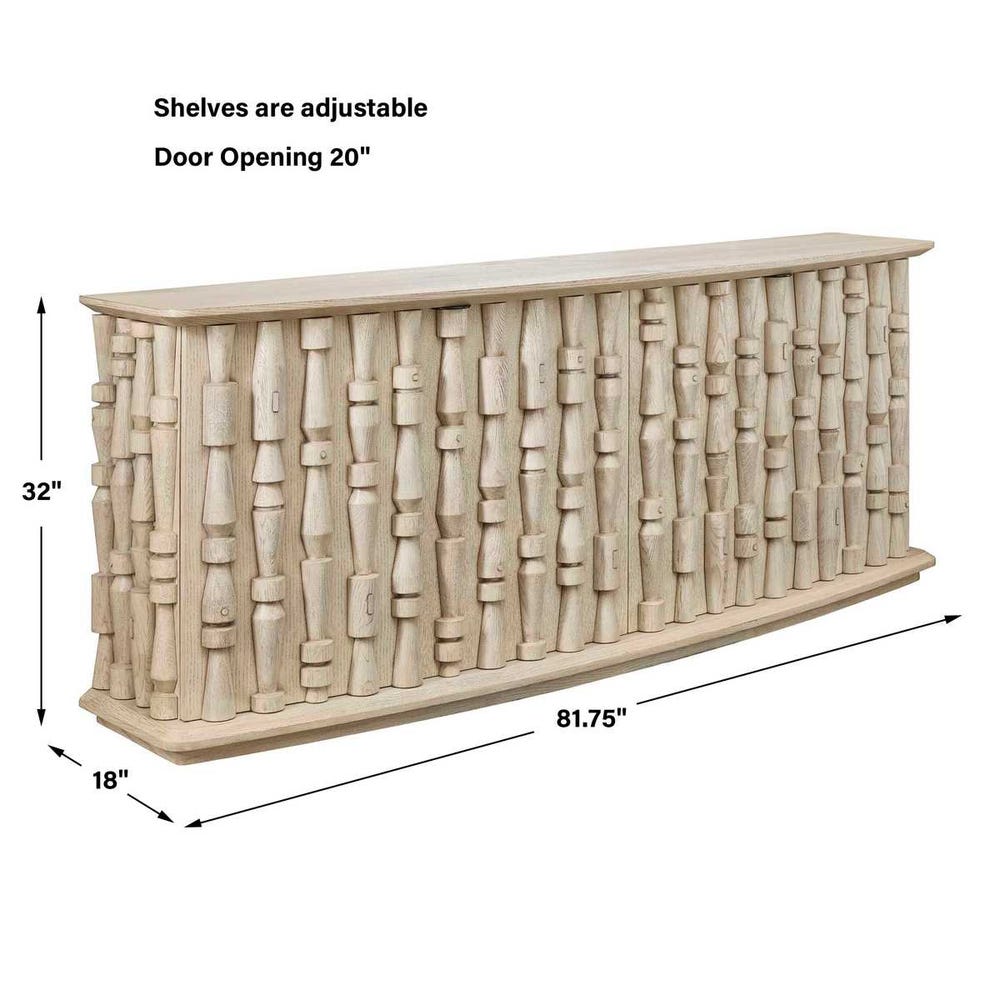 Spindle 4 Door Cabinet