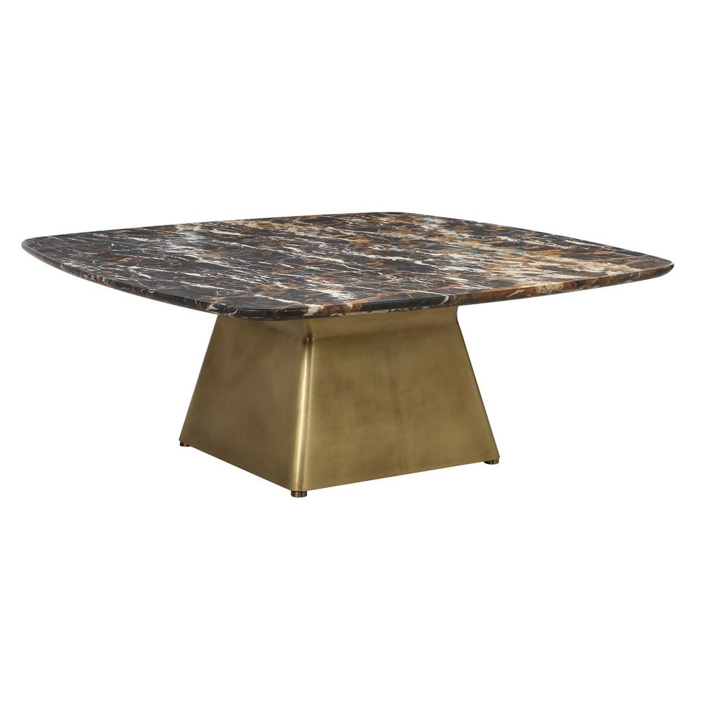 Equilateral Coffee Table - Michelangelo/Brass, 2 CARTONS