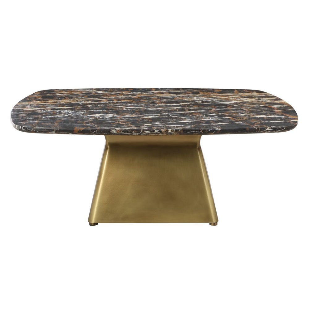 Equilateral Coffee Table - Michelangelo/Brass, 2 CARTONS