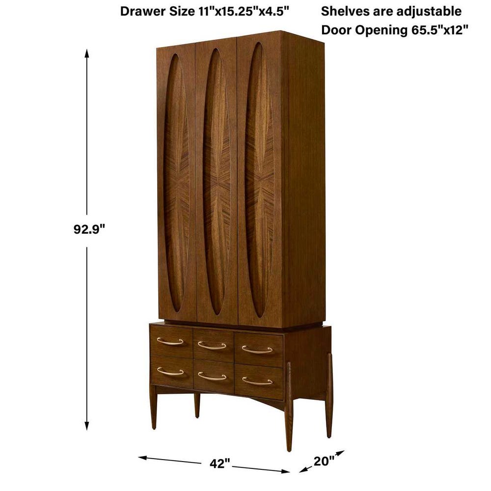 Tiger Eye Tall Cabinet, 2 CARTONS