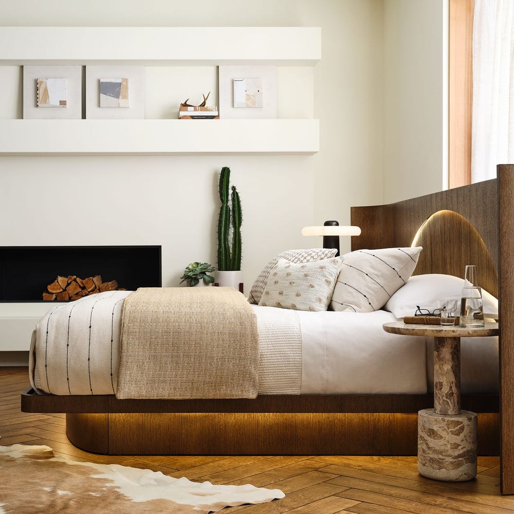 High Light, Lighted Platform Bed, King