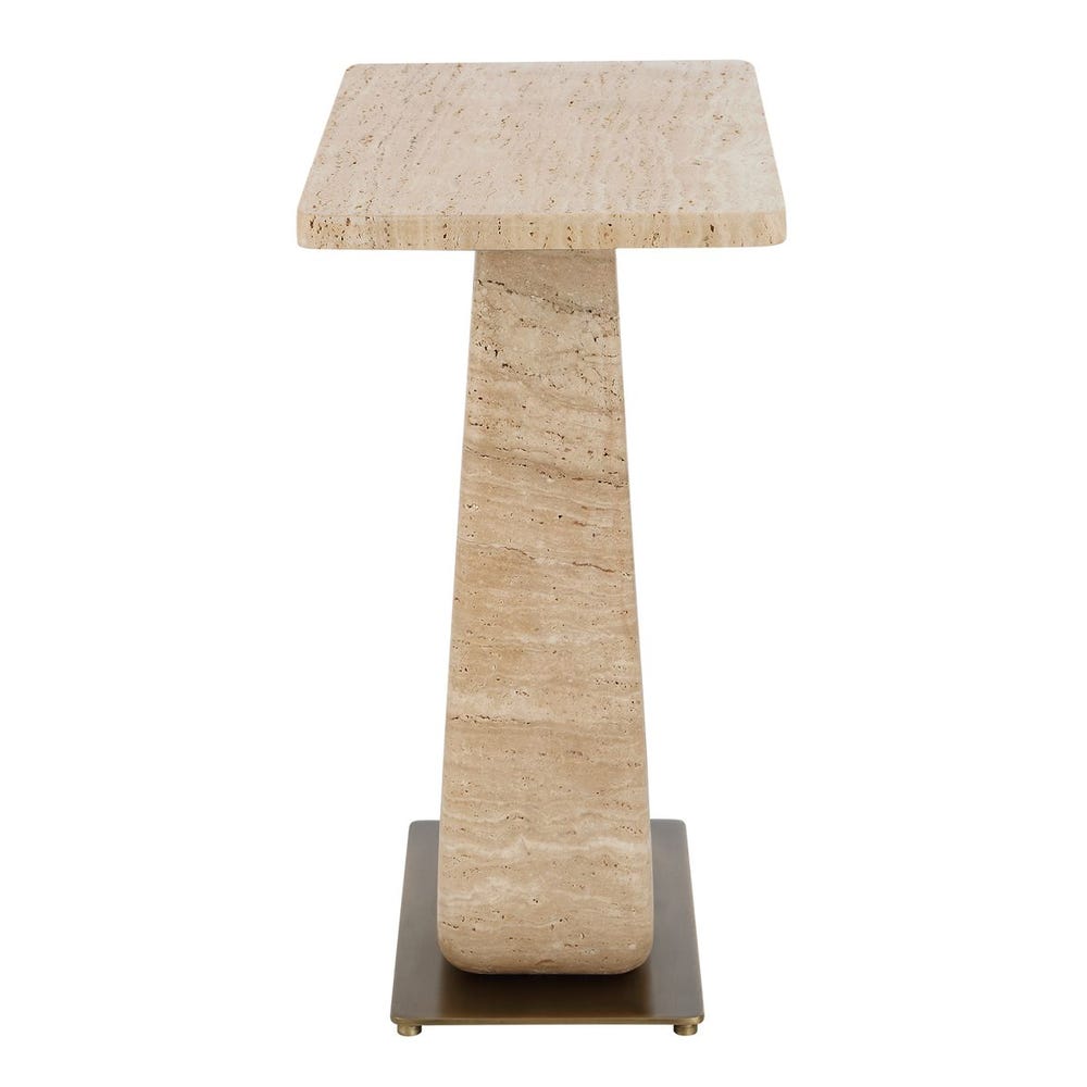 About Turn Side Table - Travertine