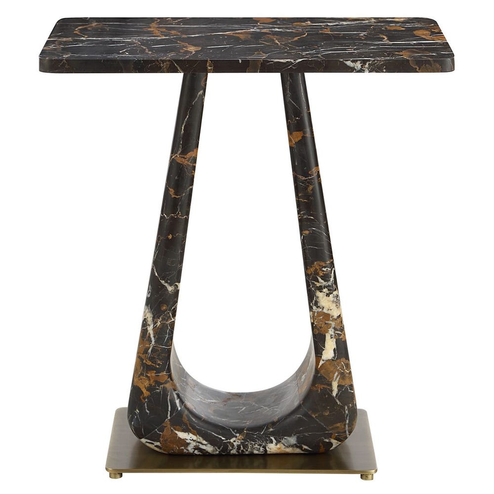 About Turn Side Table - Michelangelo Marble