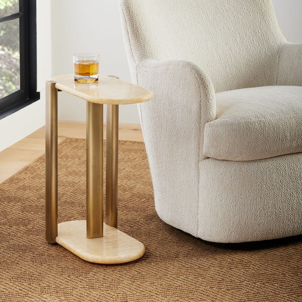 Rounded Cantilever Accent Table