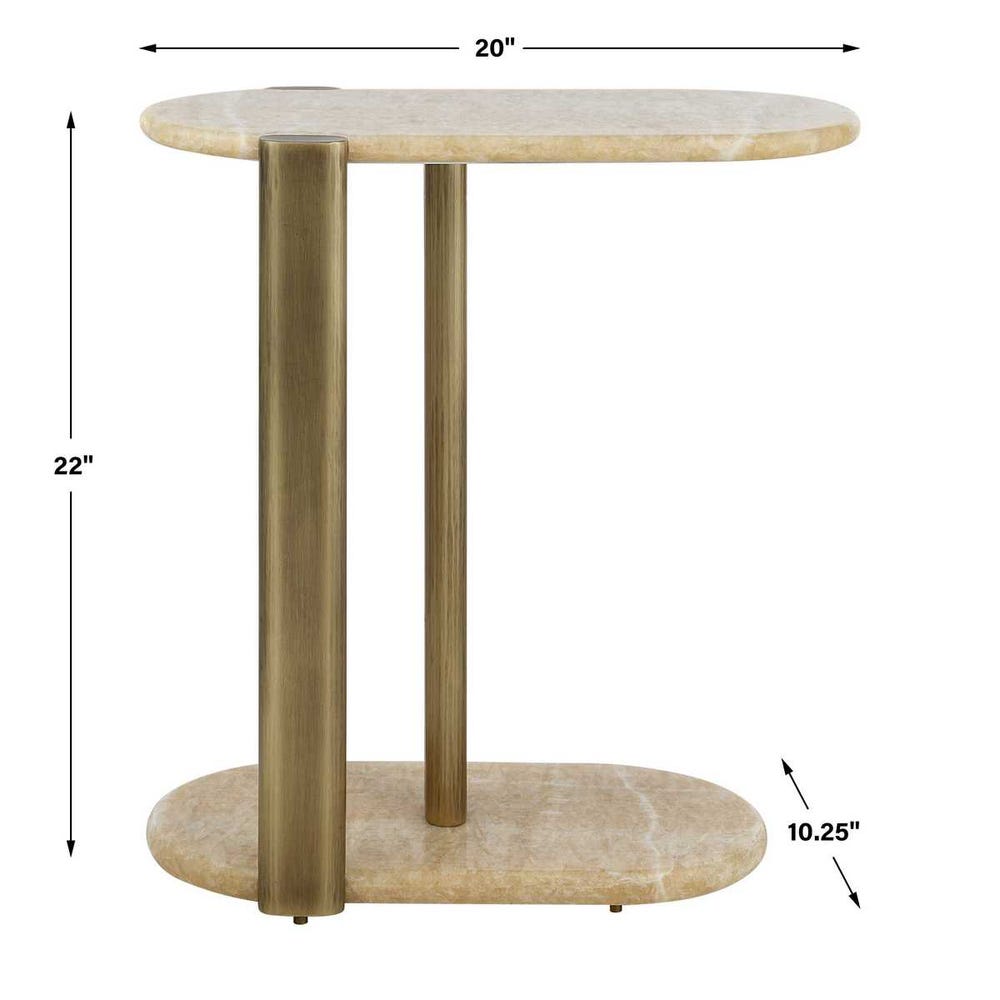 Rounded Cantilever Accent Table