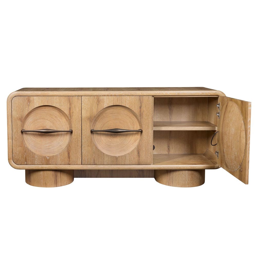 Forest Rings Lighted 3 Door Cabinet